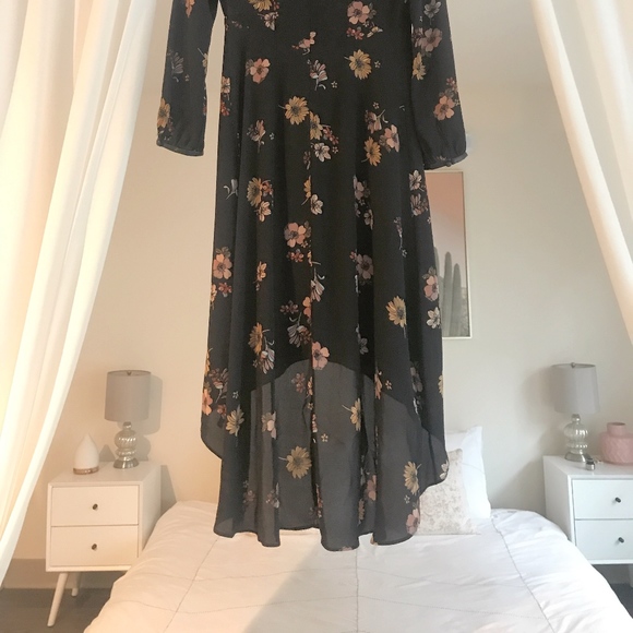 Who What Wear Floral High Low Dress - Picture 6 of 6
